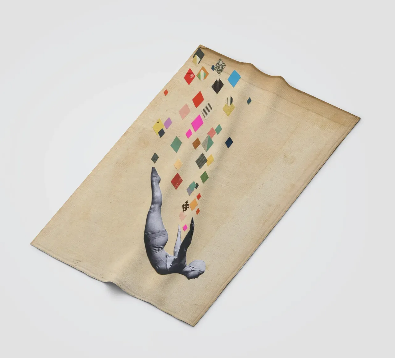 Schwan Fleecedecke von Cassia Beck Collage