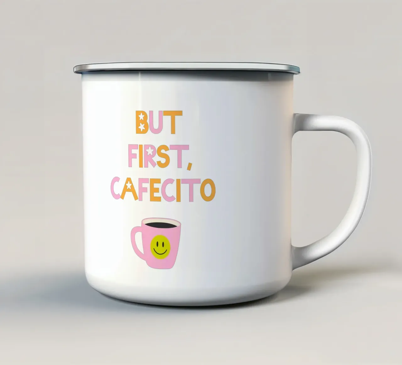But first, Cafecito tazza in smalto da Roseberry Design
