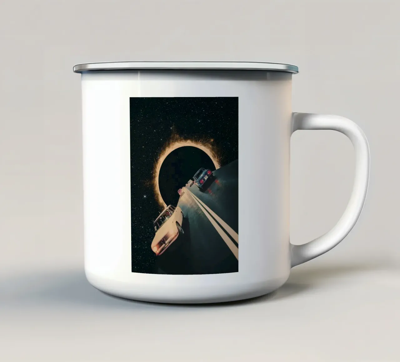 Strada per Rimini tazza in smalto da Dapidoka