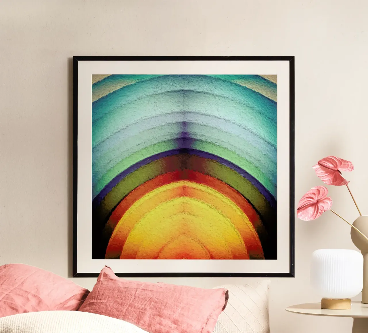 Earth poster con telaio in alluminio da In Full Color