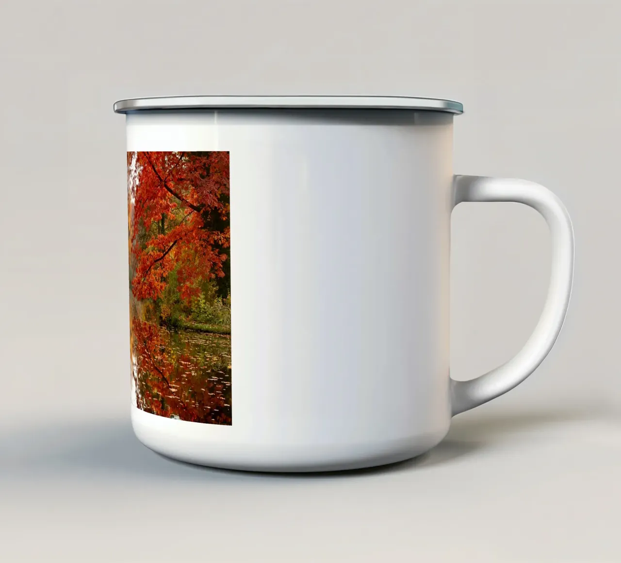 Autunno nel parco tazza in smalto da Atteloi