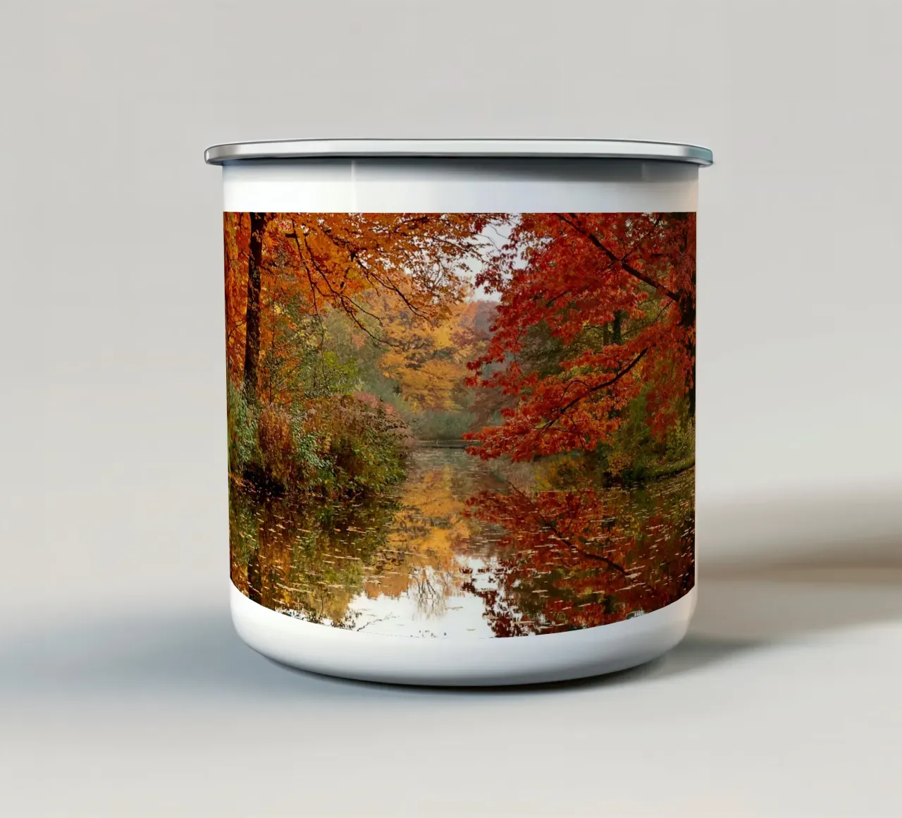 Autunno nel parco tazza in smalto da Atteloi