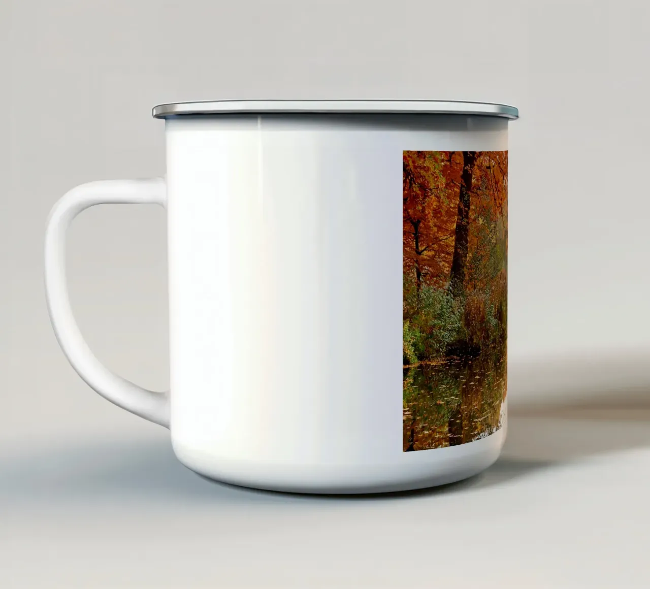 Autunno nel parco tazza in smalto da Atteloi