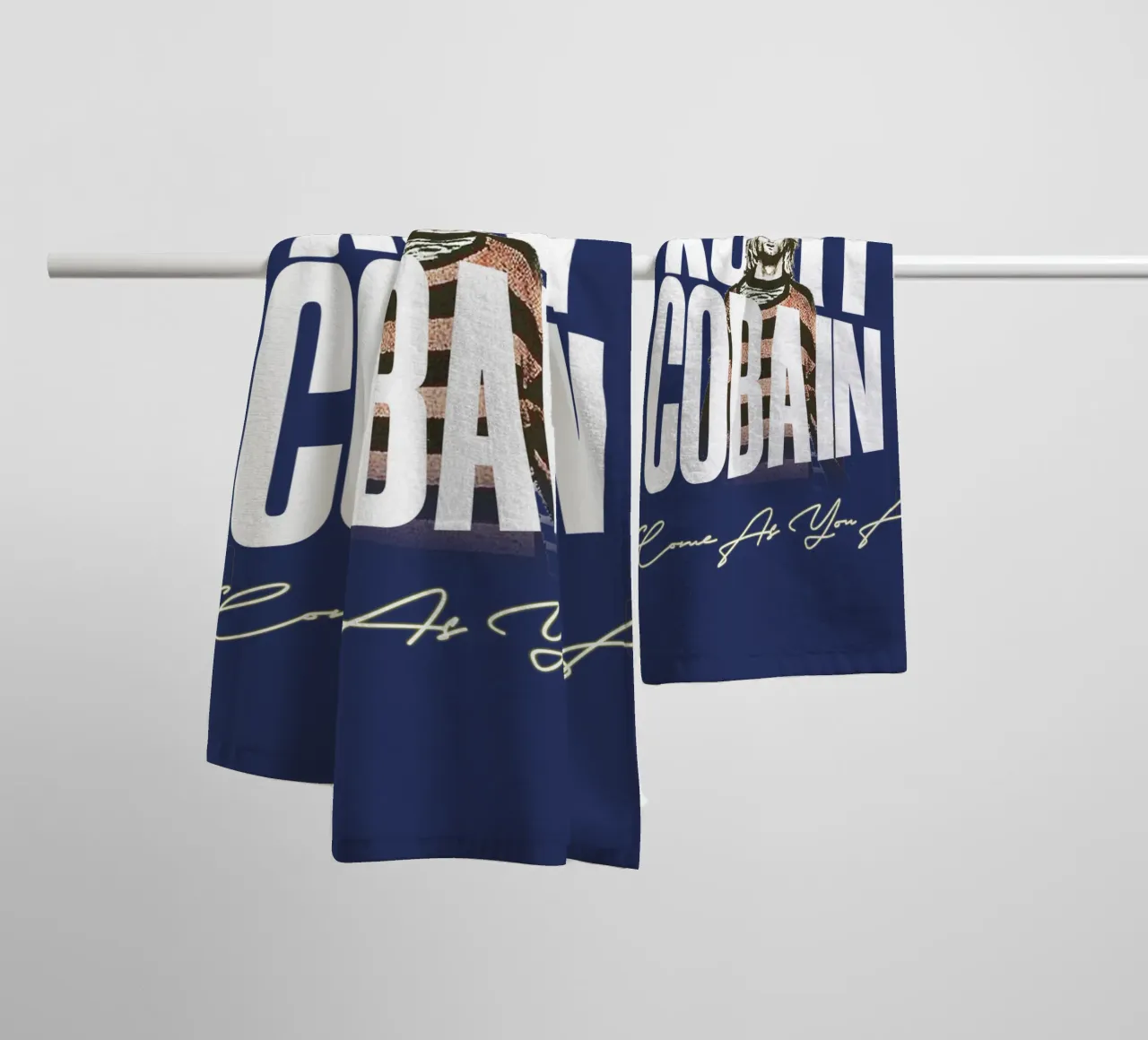 Kurt Cobain - Vieni come sei asciugamano da bagno da Gunawan Rb