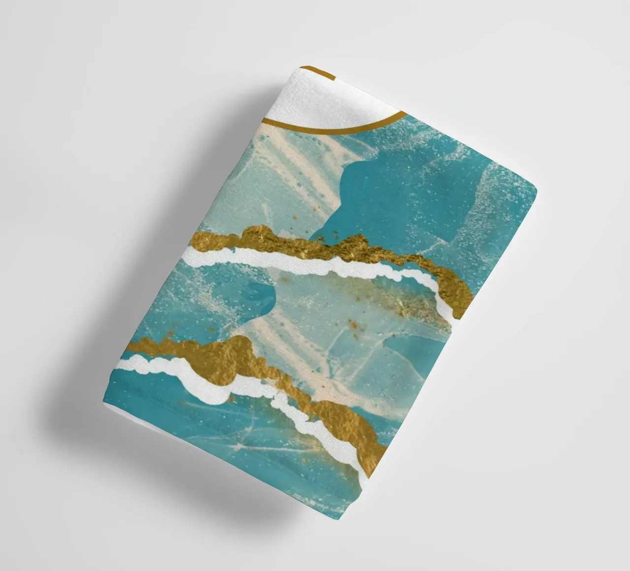 Monogramma personalizzato - Topico in marmo verde acqua e oro asciugamano da bagno da Monogram Muse