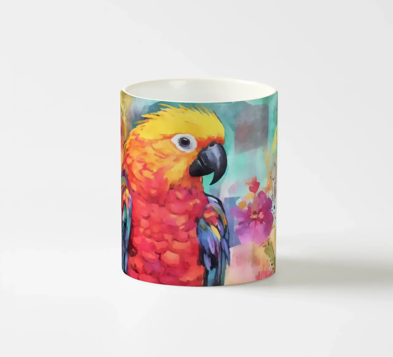 Pappagallo Giungla di fiori tropicali tazza in ceramica da Andrea Haase Modern Home