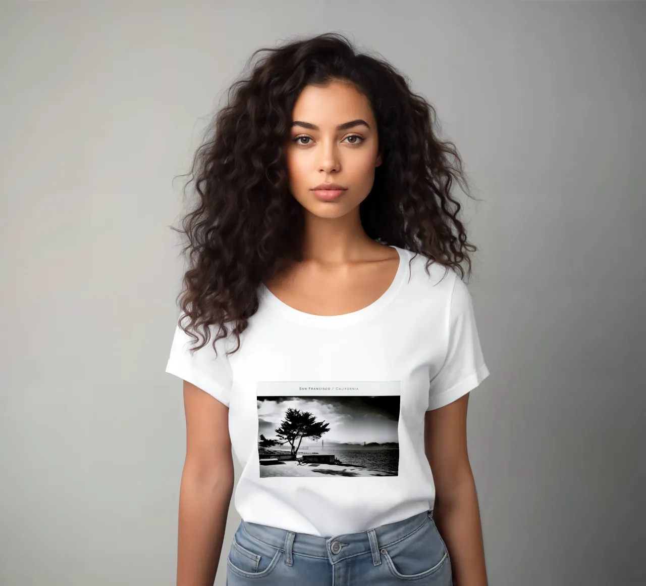 San Fransisco B&W t-shirt da donna da In Full Color