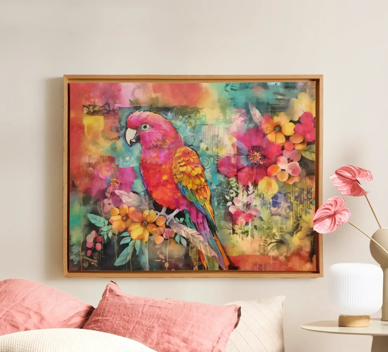 Parrot Tropical Flower Paradise canvas by Andrea Haase Modern Home