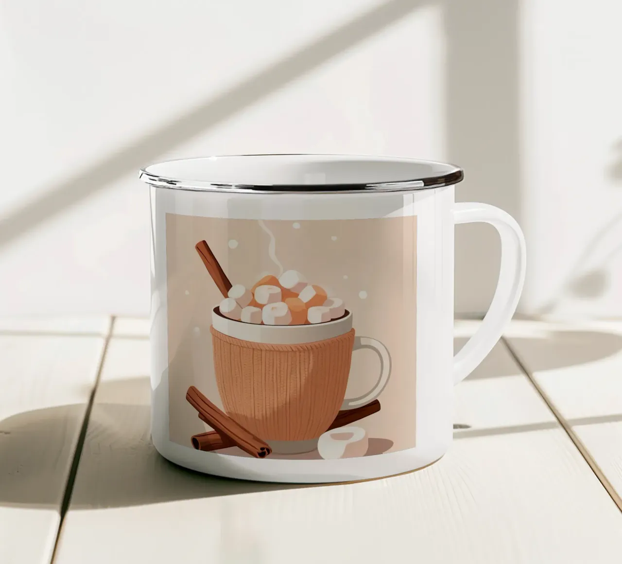 Calore alla cannella tazza in smalto da Maison Solis