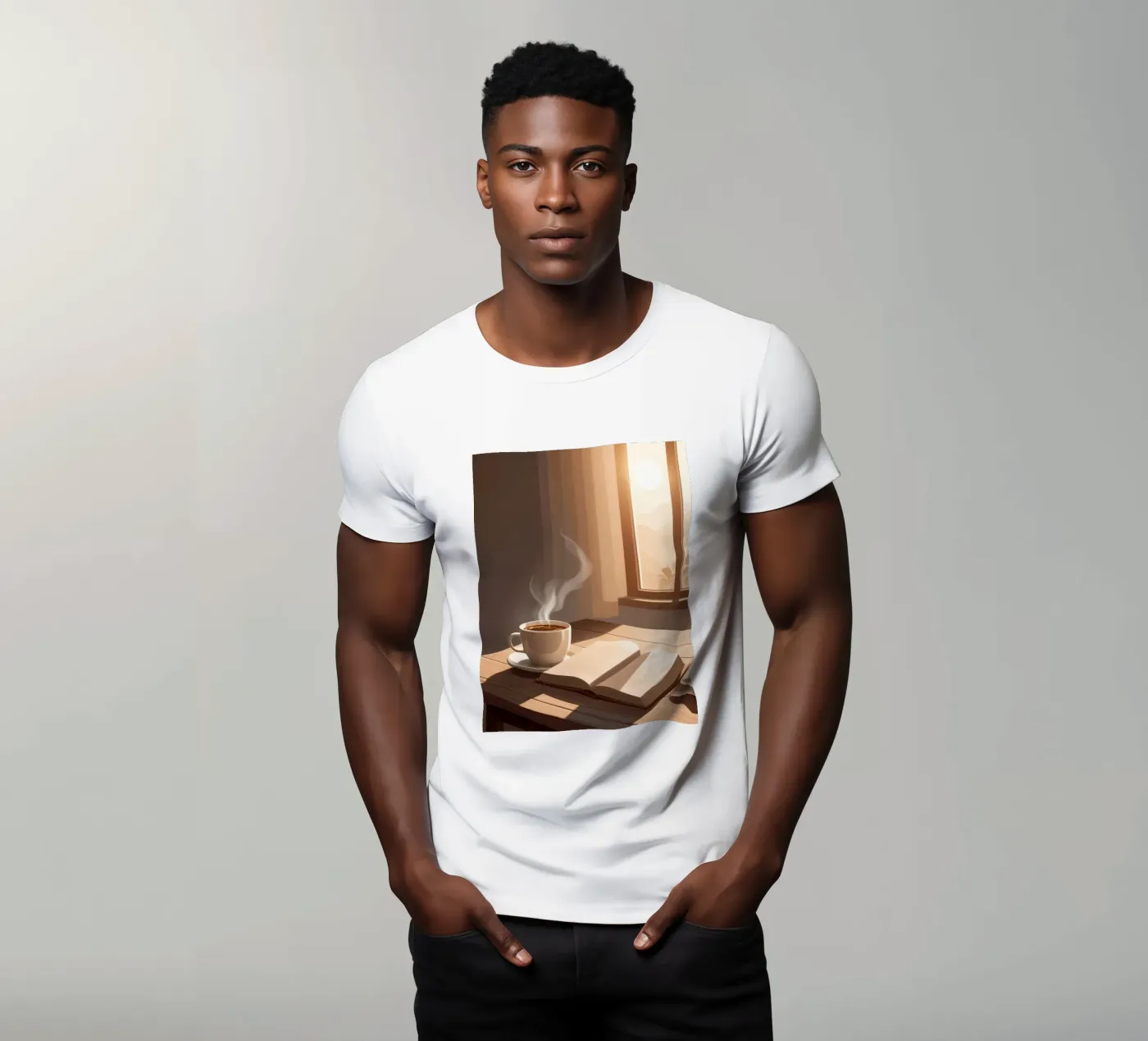 Caffè e capitoli t-shirt da Maison Solis