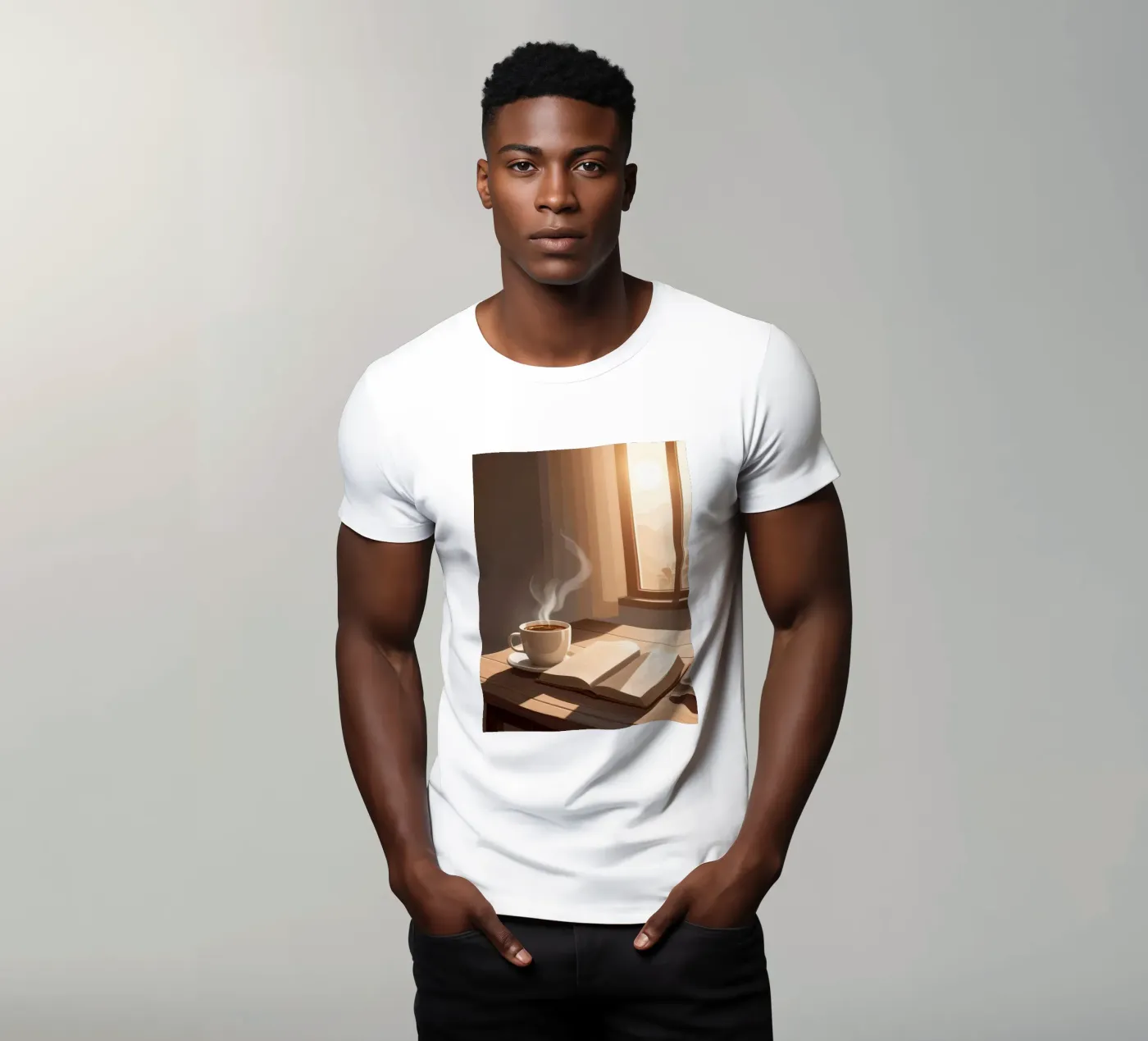 Caffè e capitoli t-shirt da Maison Solis