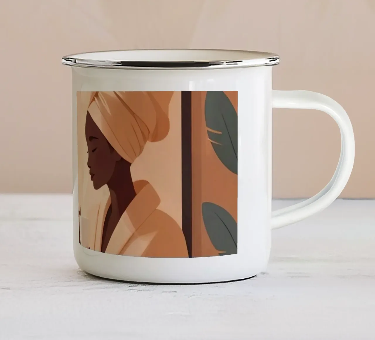 Momenti di serenità tazza in smalto da Maison Solis