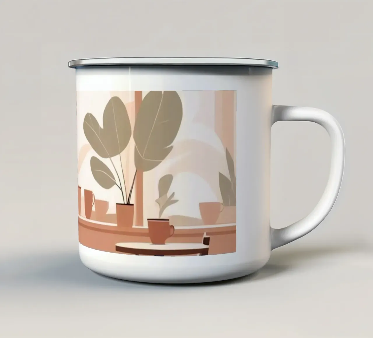 Caffè dei sogni ad occhi aperti tazza in smalto da Maison Solis