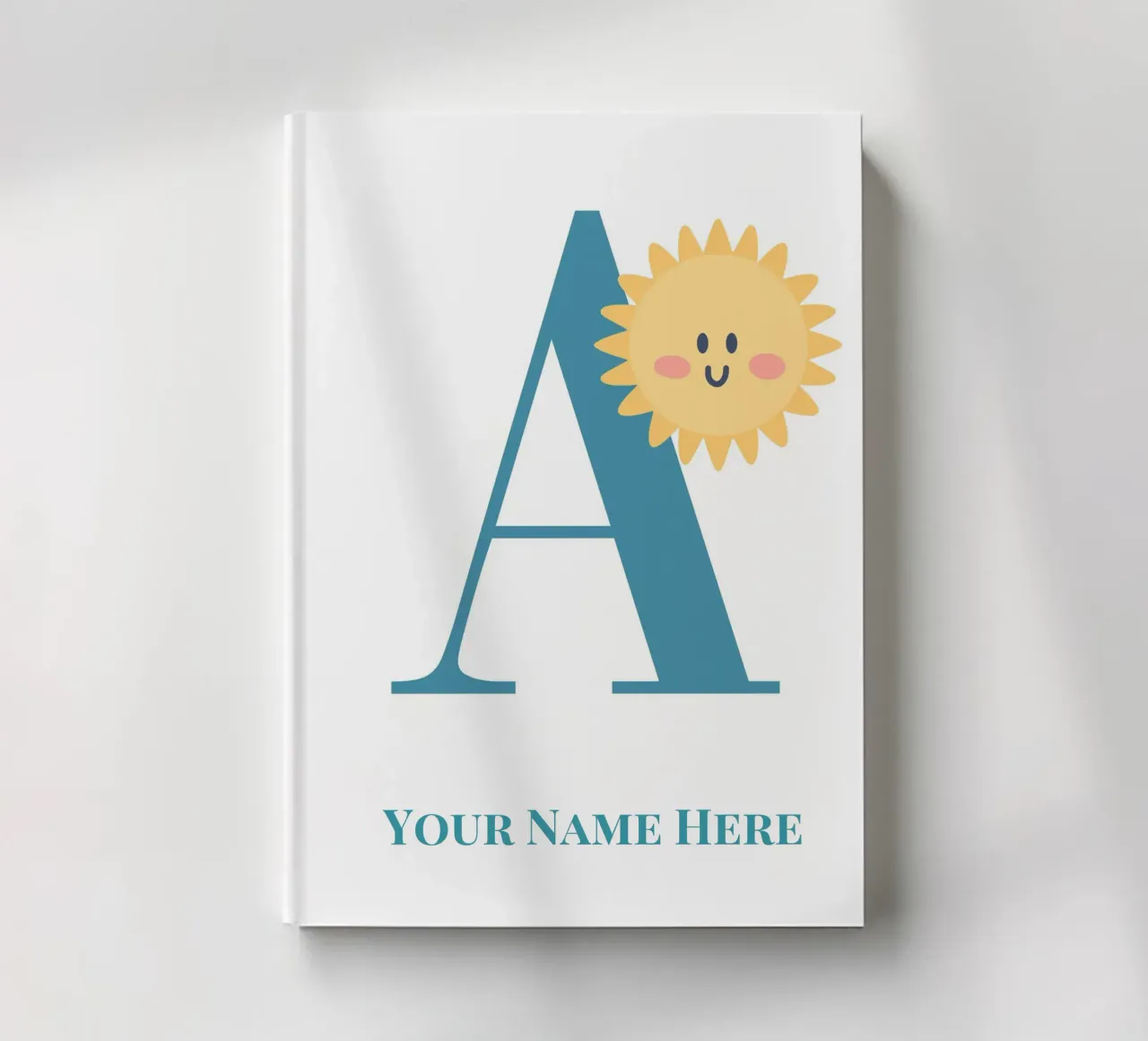 Letter A, Personalized Name Print, Personalized initial notebook by The Custom Letter
