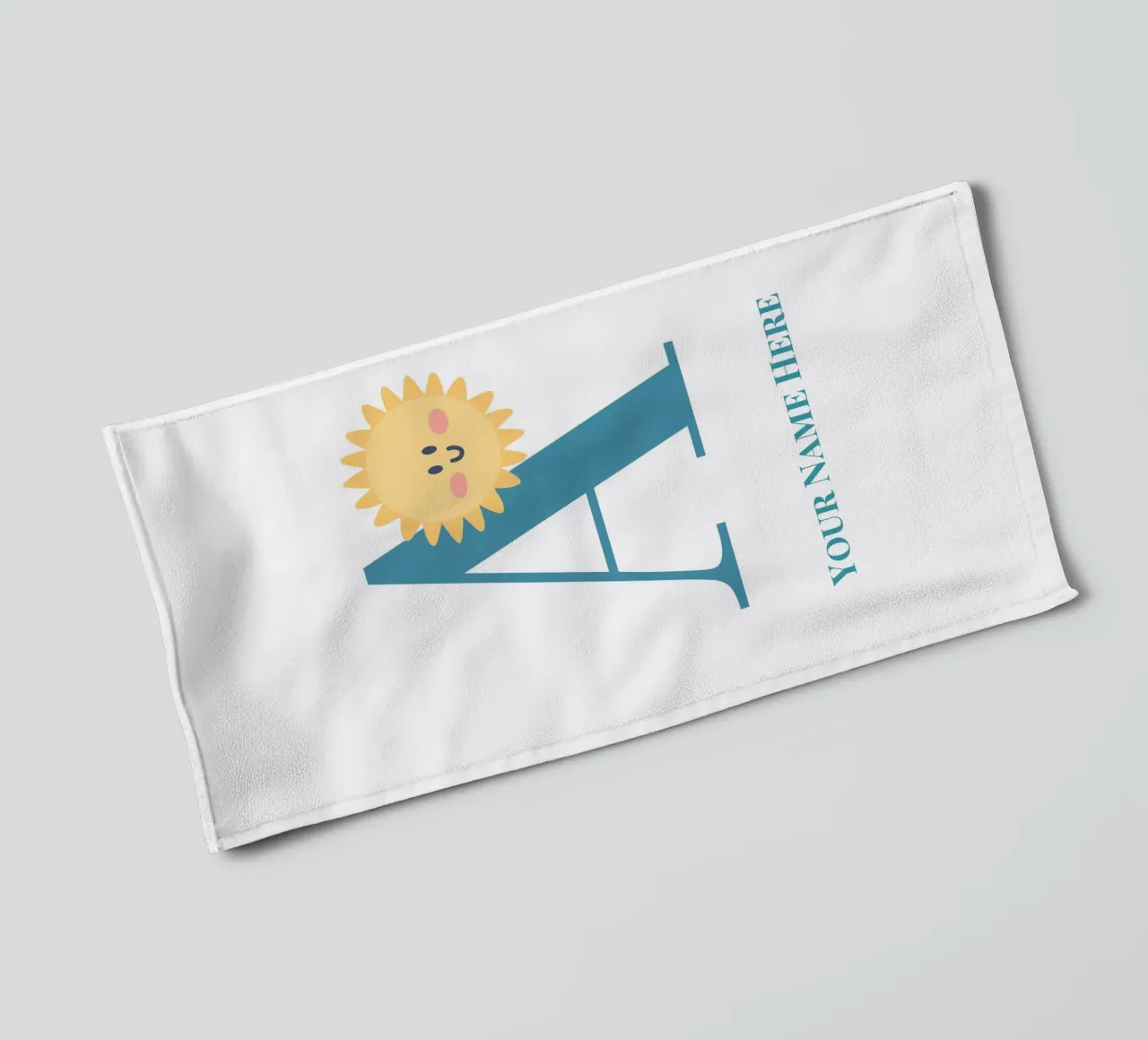 Letter A, Personalized Name Print, Personalized initial towel by The Custom Letter