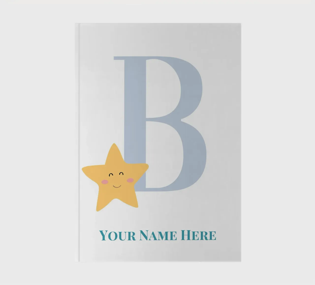 Letter B, Personalized Name Print, Personalized initial notebook by The Custom Letter