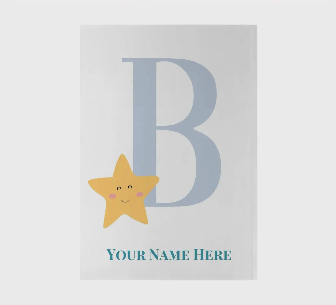 Letter B, Personalized Name Print, Personalized initial notebook by The Custom Letter