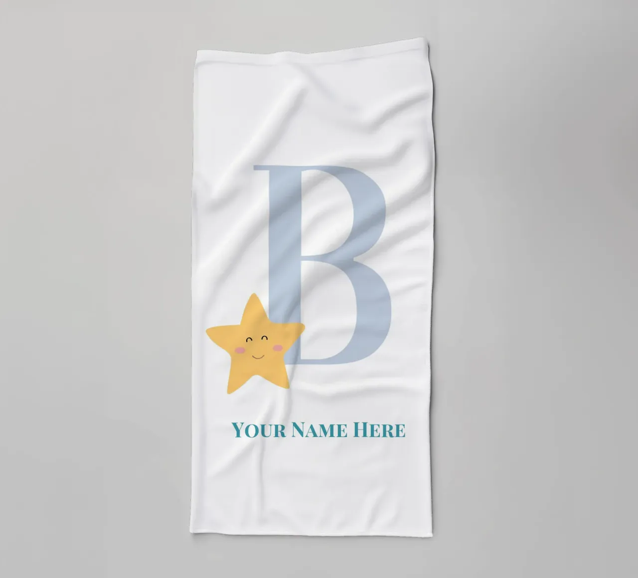 Letter B, Personalized Name Print, Personalized initial towel by The Custom Letter