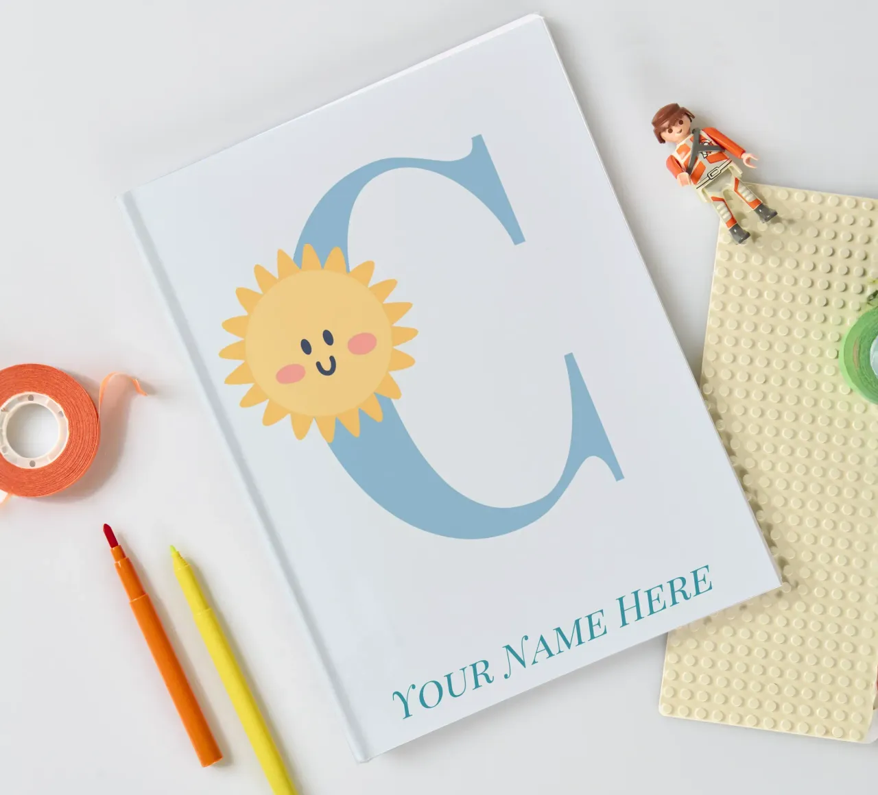Letter C, Personalized Name Print, Personalized initial notebook by The Custom Letter