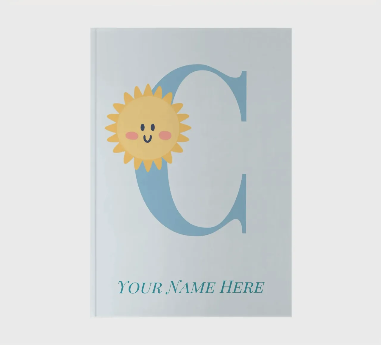 Letter C, Personalized Name Print, Personalized initial notebook by The Custom Letter