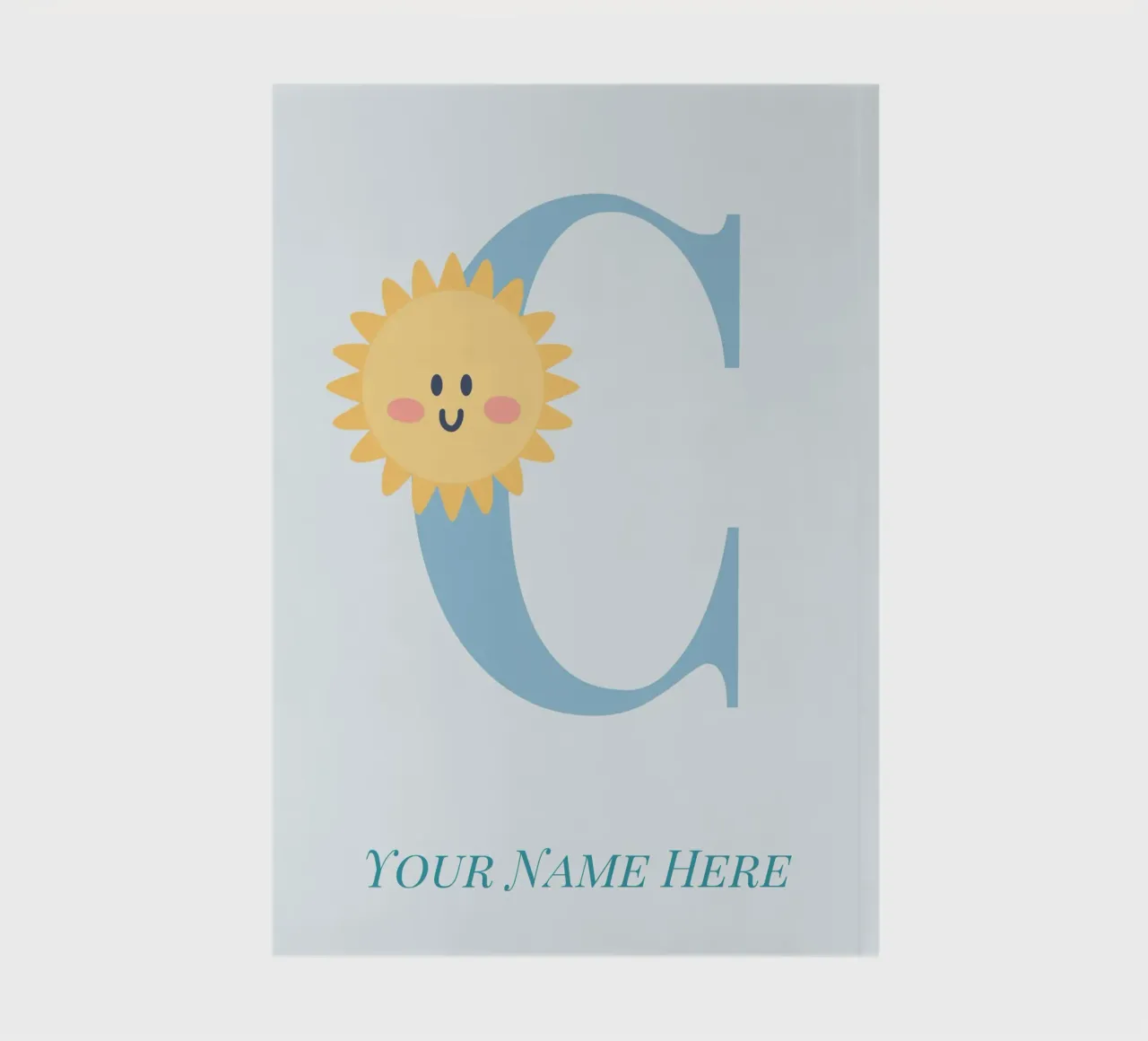 Letter C, Personalized Name Print, Personalized initial notebook by The Custom Letter