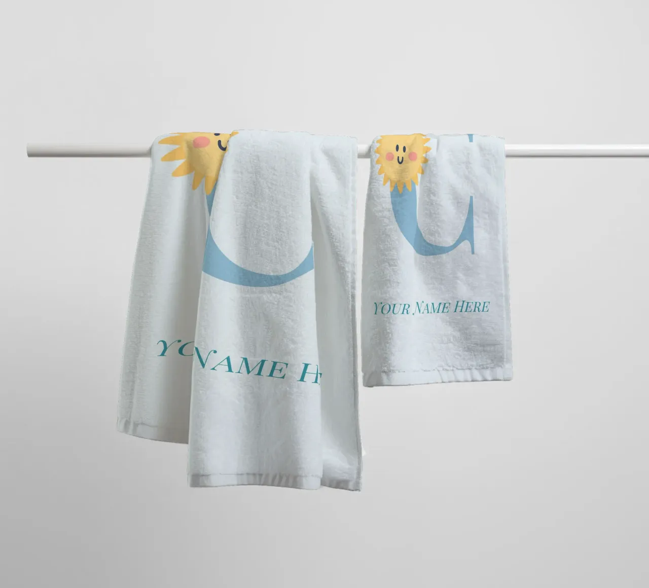 Letter C, Personalized Name Print, Personalized initial towel by The Custom Letter