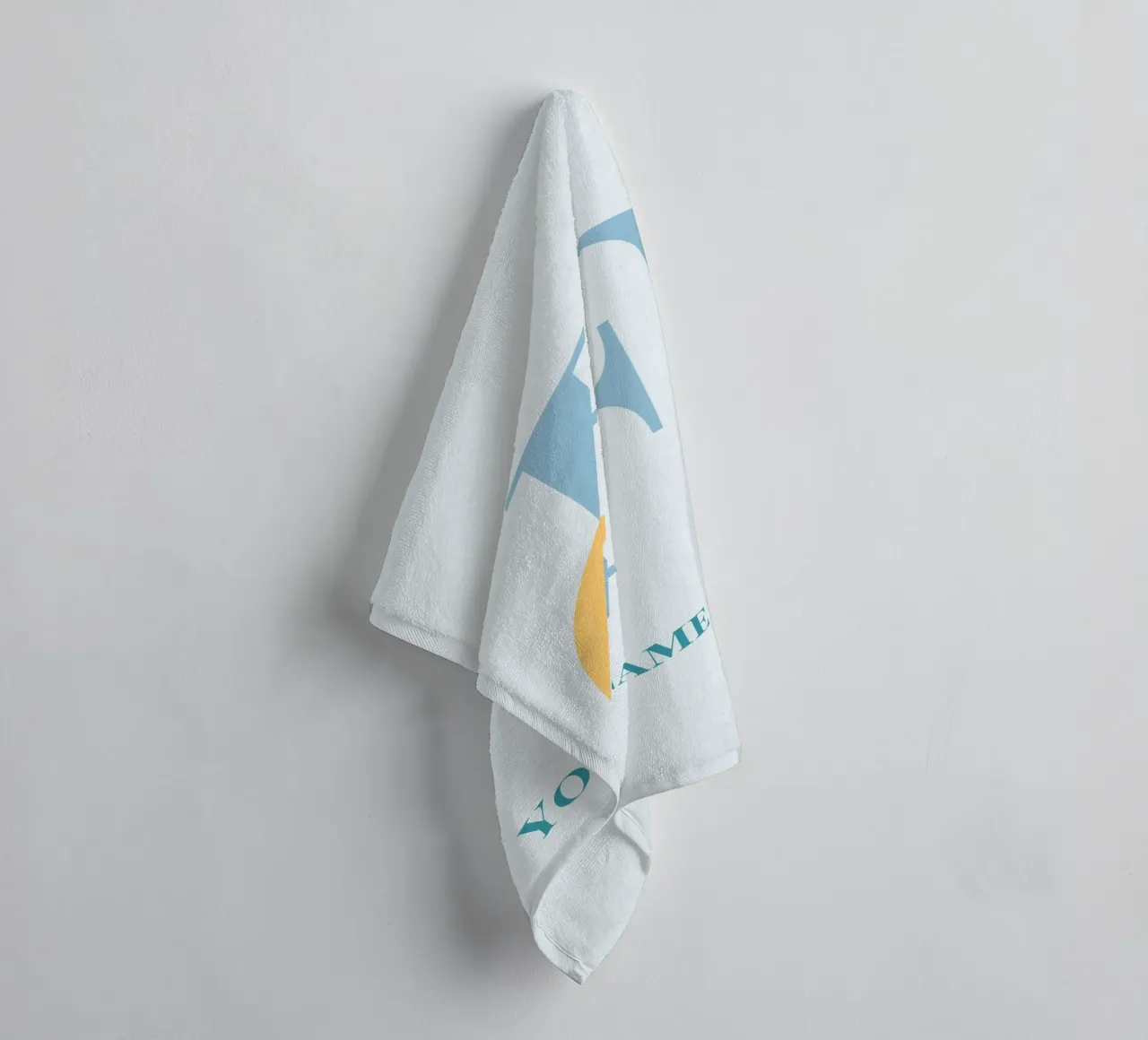 Letter F, Personalized Name Print, Personalized initial towel by The Custom Letter