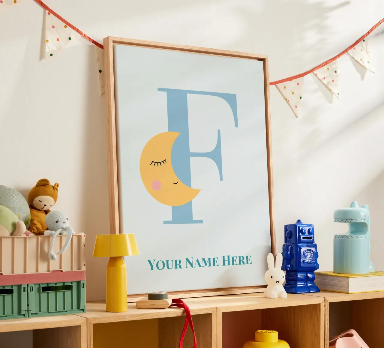 Letter F, Personalized Name Print, Personalized initial canvas by The Custom Letter