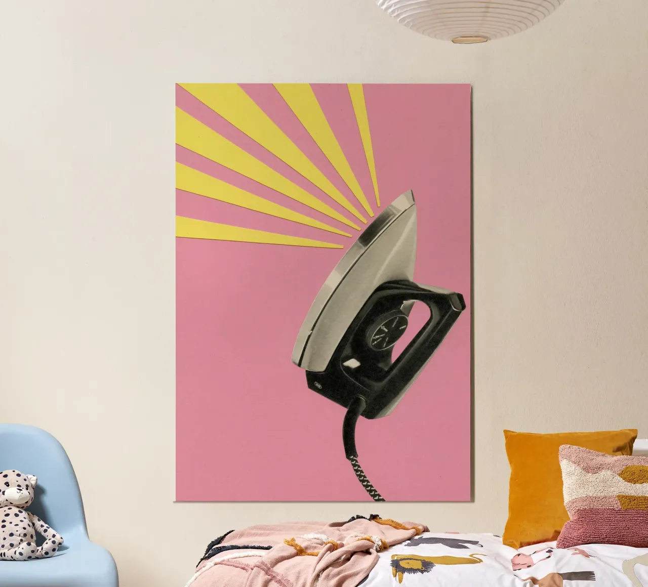 L'arte di stirare poster con telaio in legno da Cassia Beck Collage