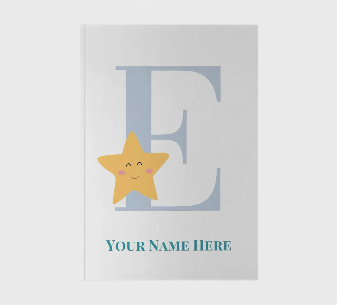 Letter E, Personalized Name Print, Personalized initial notebook by The Custom Letter