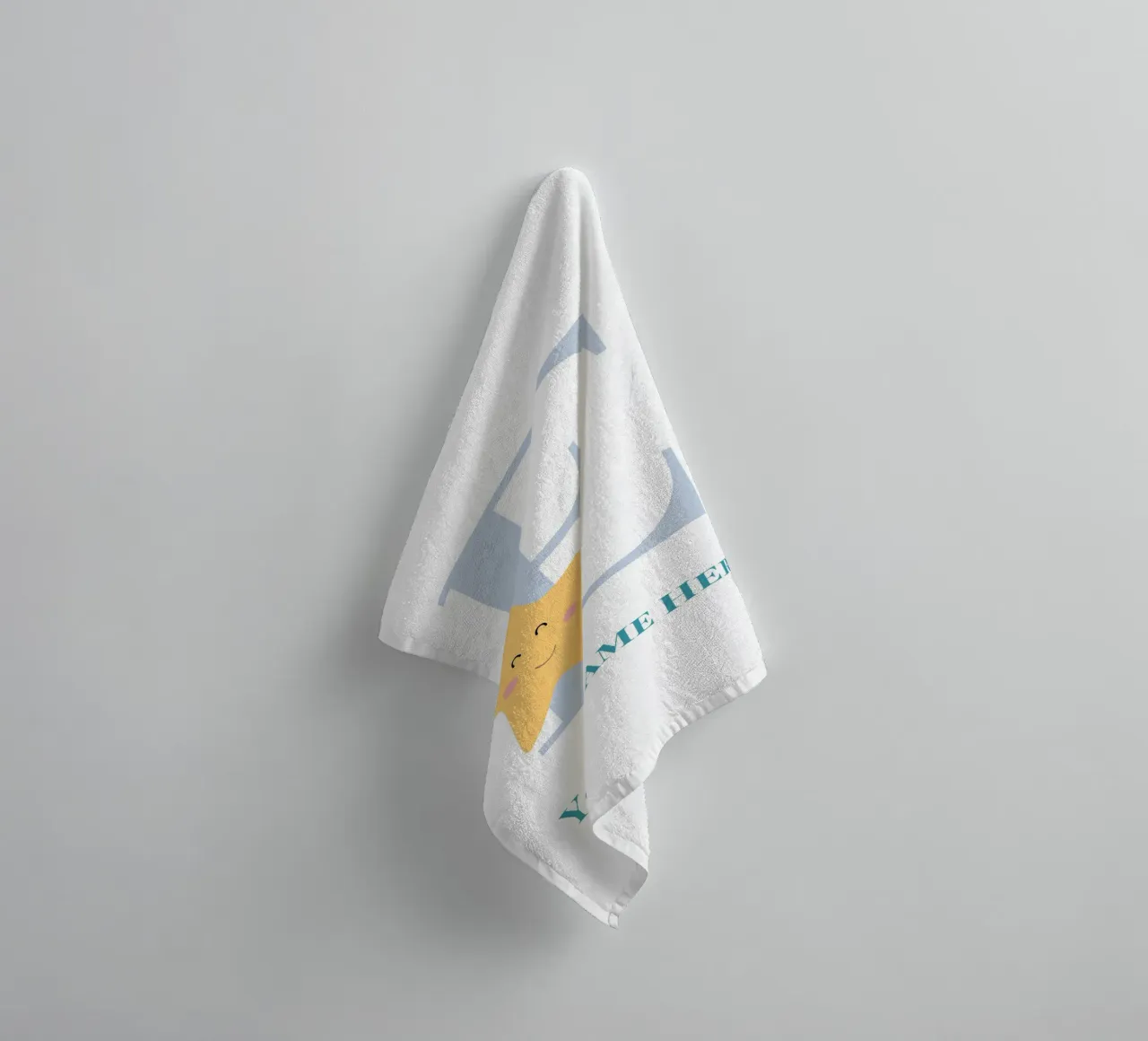 Letter E, Personalized Name Print, Personalized initial towel by The Custom Letter