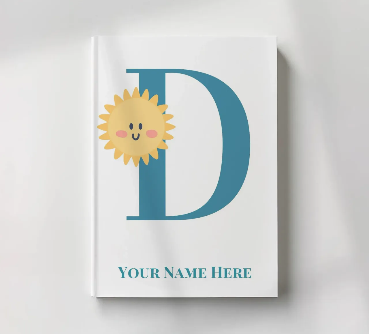 Letter D, Personalized Name Print, Personalized initial notebook by The Custom Letter