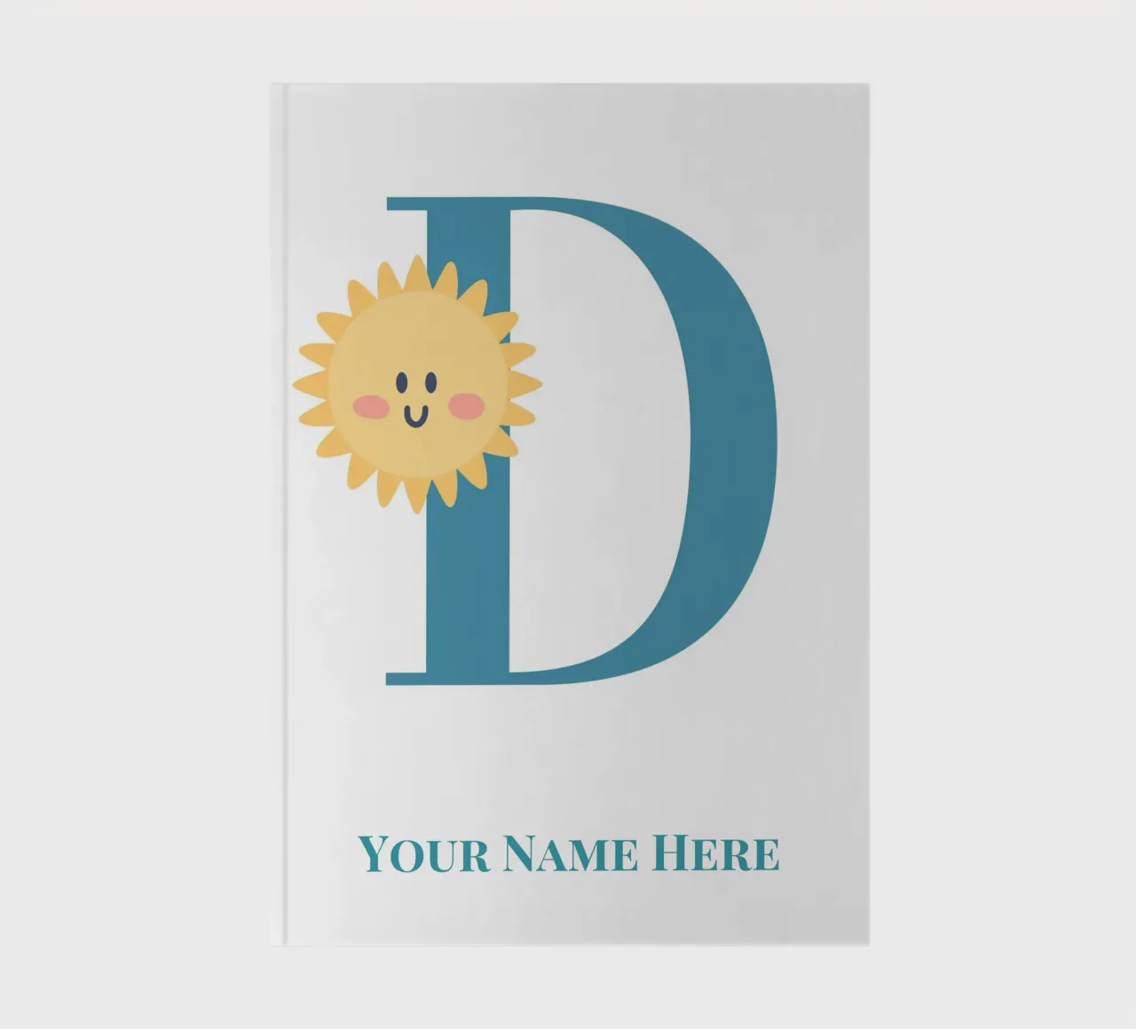 Letter D, Personalized Name Print, Personalized initial notebook by The Custom Letter