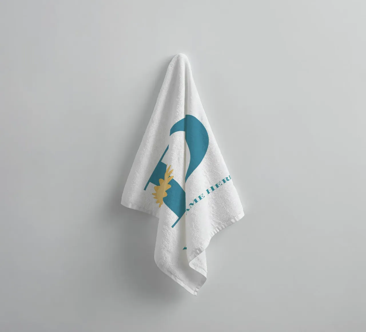 Letter D, Personalized Name Print, Personalized initial towel by The Custom Letter