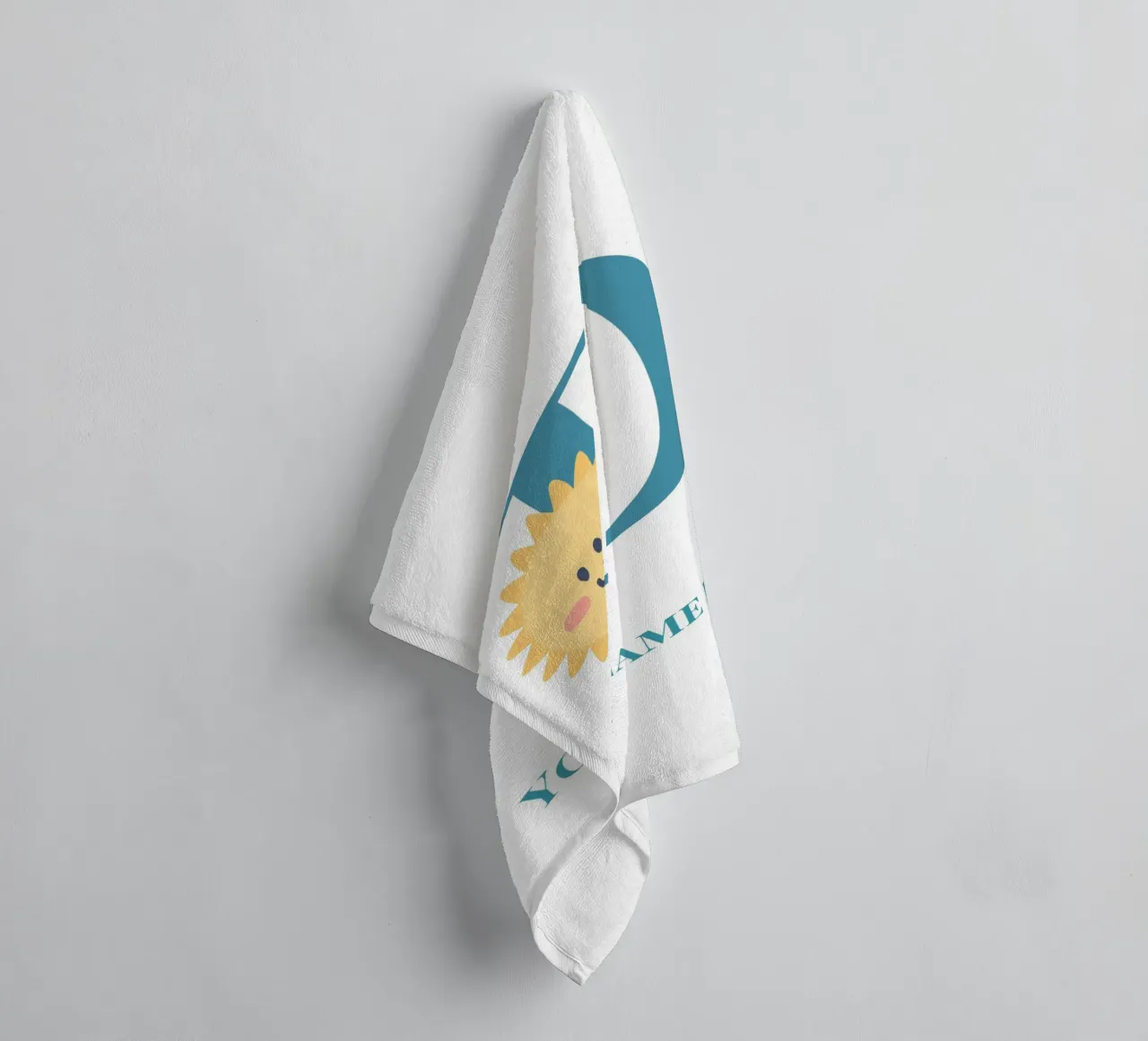 Letter D, Personalized Name Print, Personalized initial towel by The Custom Letter