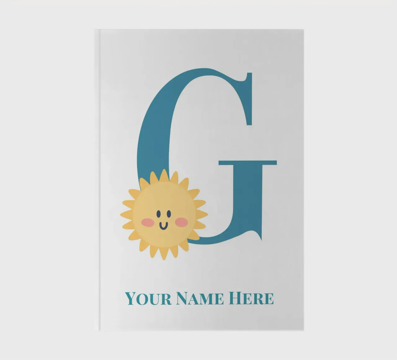 Letter G, Personalized Name Print, Personalized initial notebook by The Custom Letter