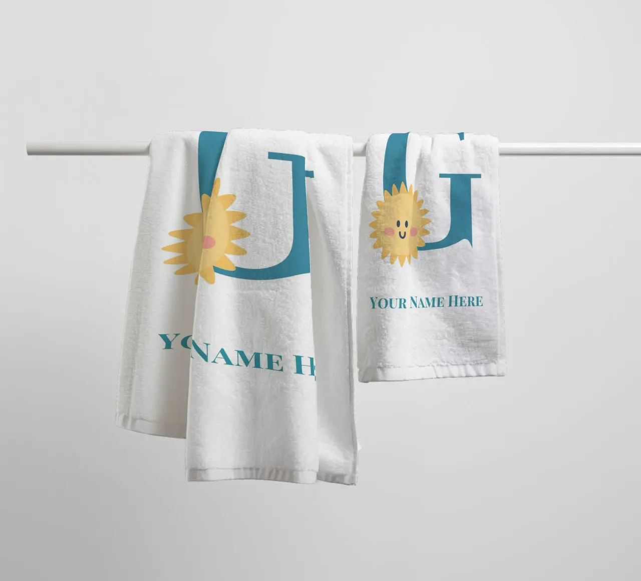 Letter G, Personalized Name Print, Personalized initial towel by The Custom Letter