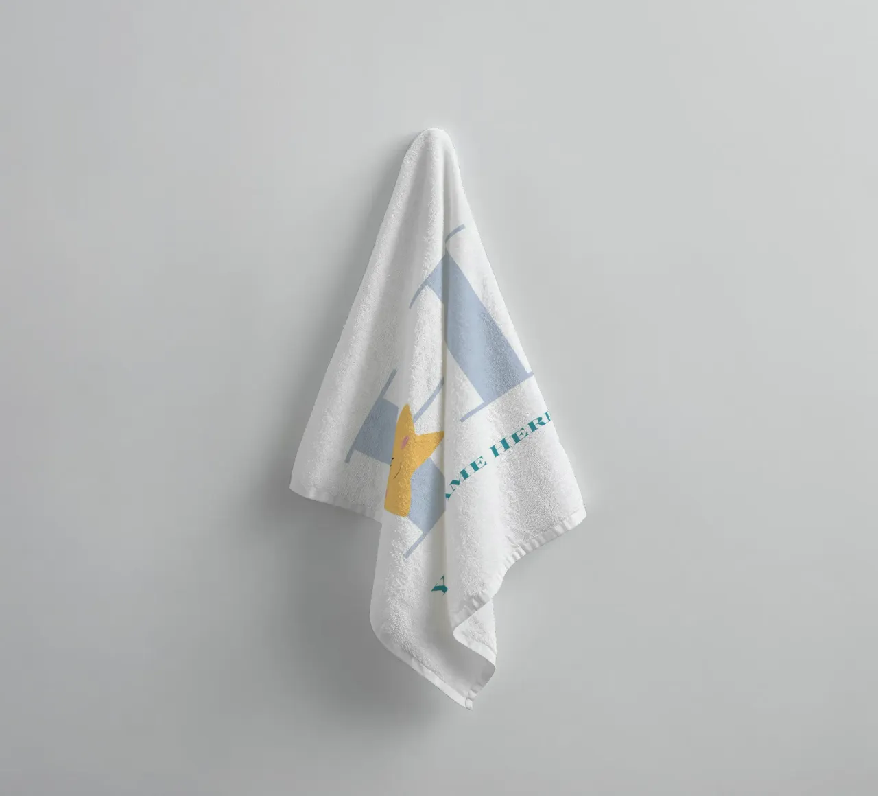 Letter H, Personalized Name Print, Personalized initial towel by The Custom Letter