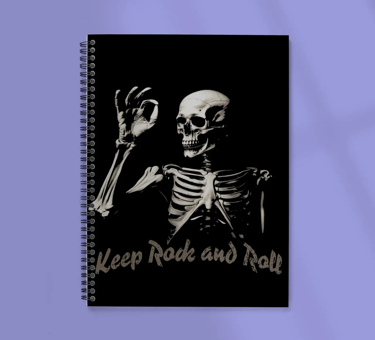Keep Rock and Roll OK spiral notebook by Gunawan Rb