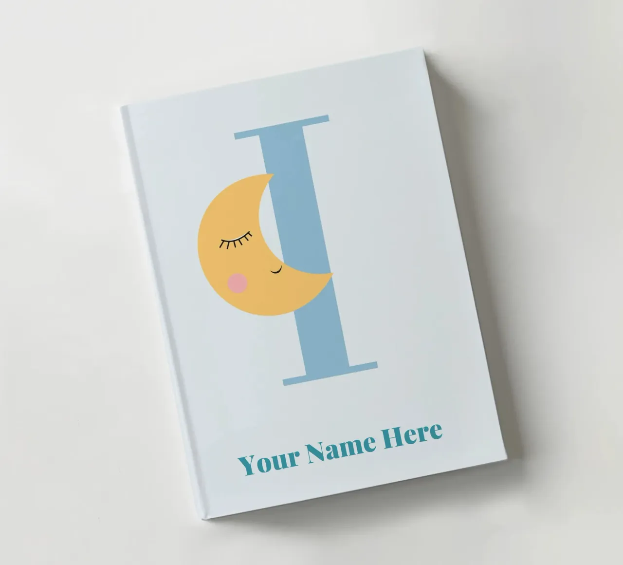 Letter I, Personalized Name Print, Personalized initial notebook by The Custom Letter