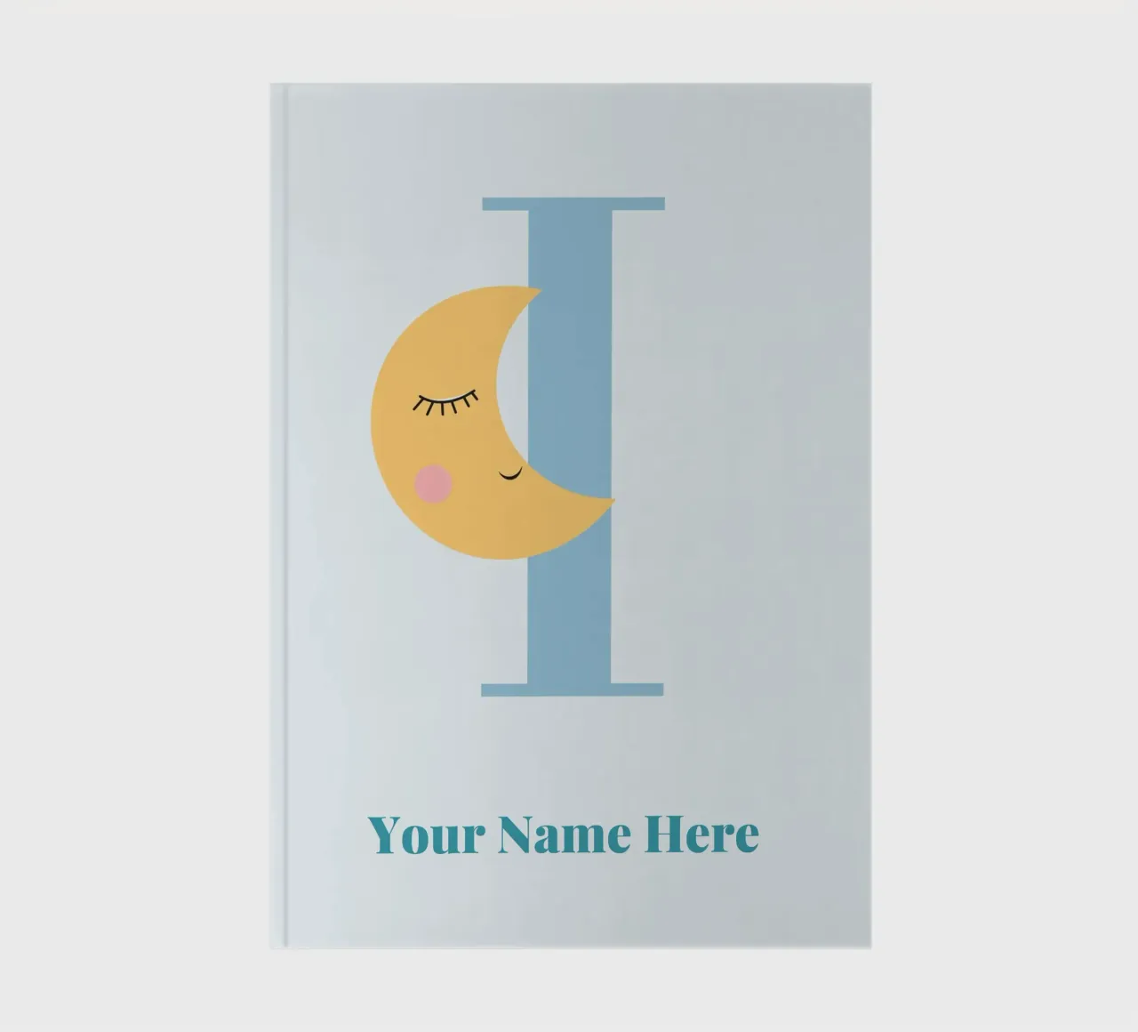 Letter I, Personalized Name Print, Personalized initial notebook by The Custom Letter