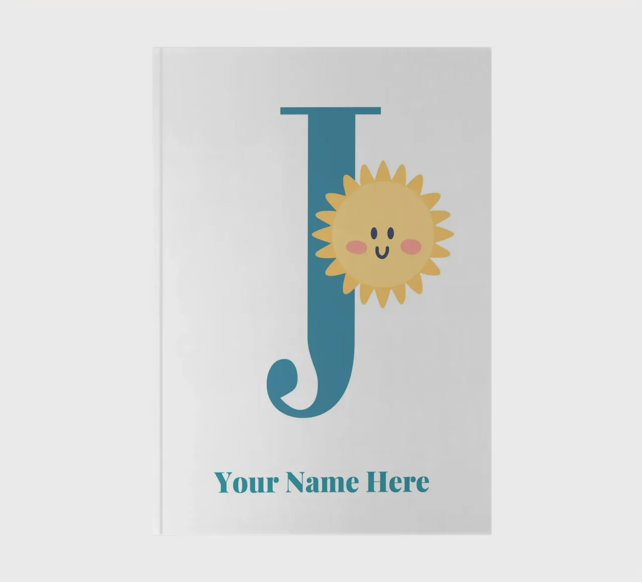 Letter J, Personalized Name Print, Personalized initial notebook by The Custom Letter