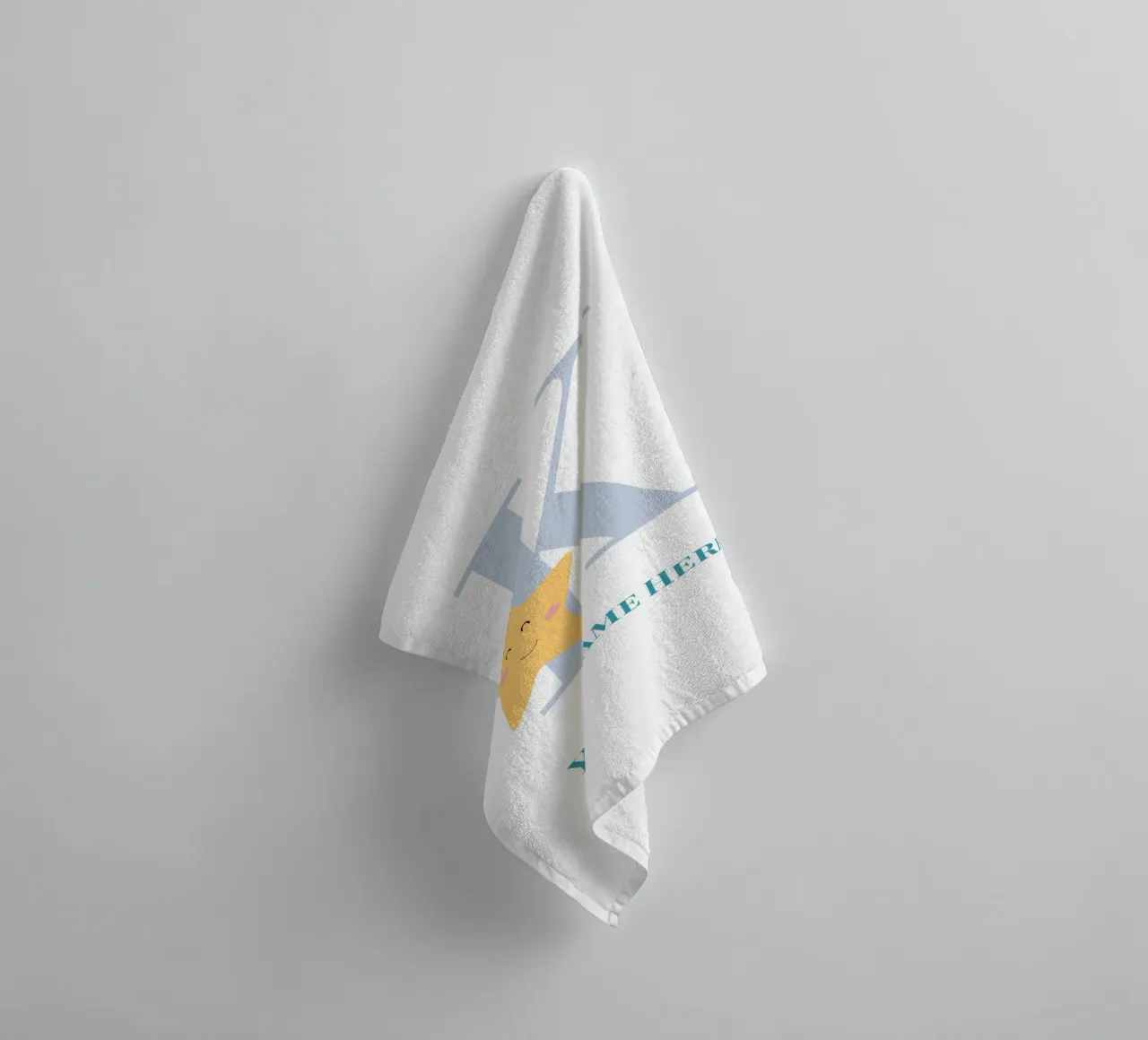 Letter K, Personalized Name Print, Personalized initial towel by The Custom Letter