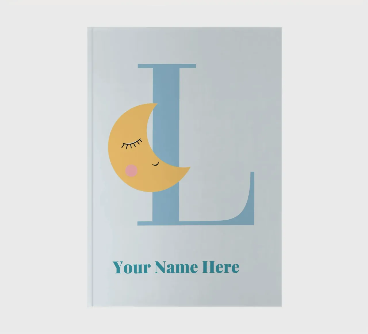 Letter L, Personalized Name Print, Personalized initial notebook by The Custom Letter