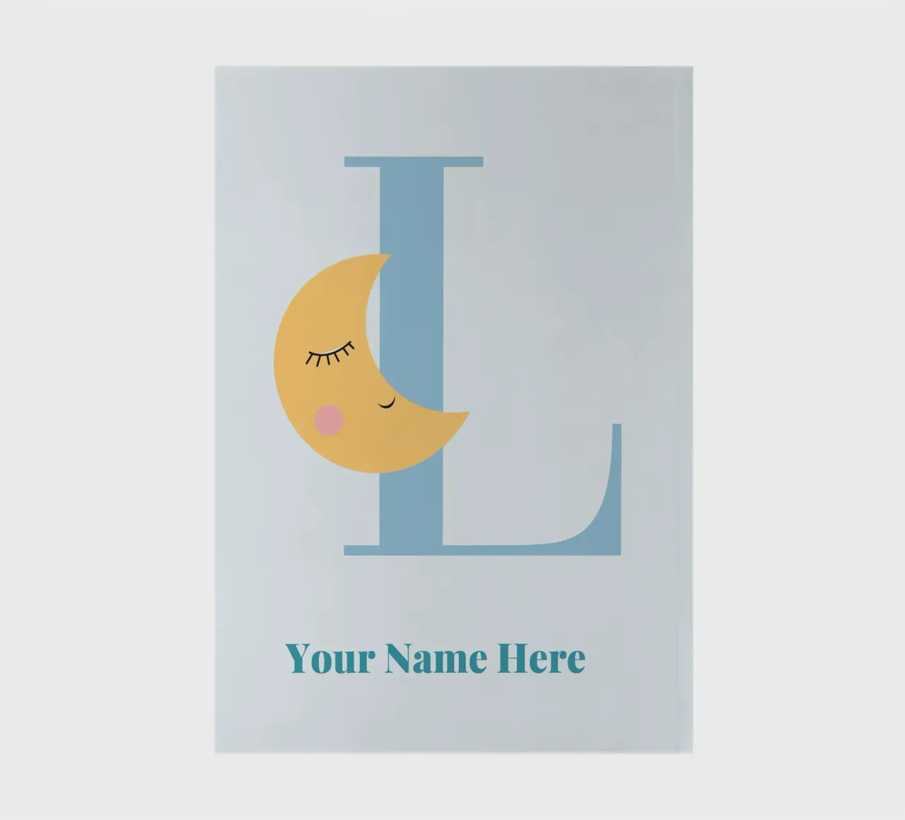 Letter L, Personalized Name Print, Personalized initial notebook by The Custom Letter