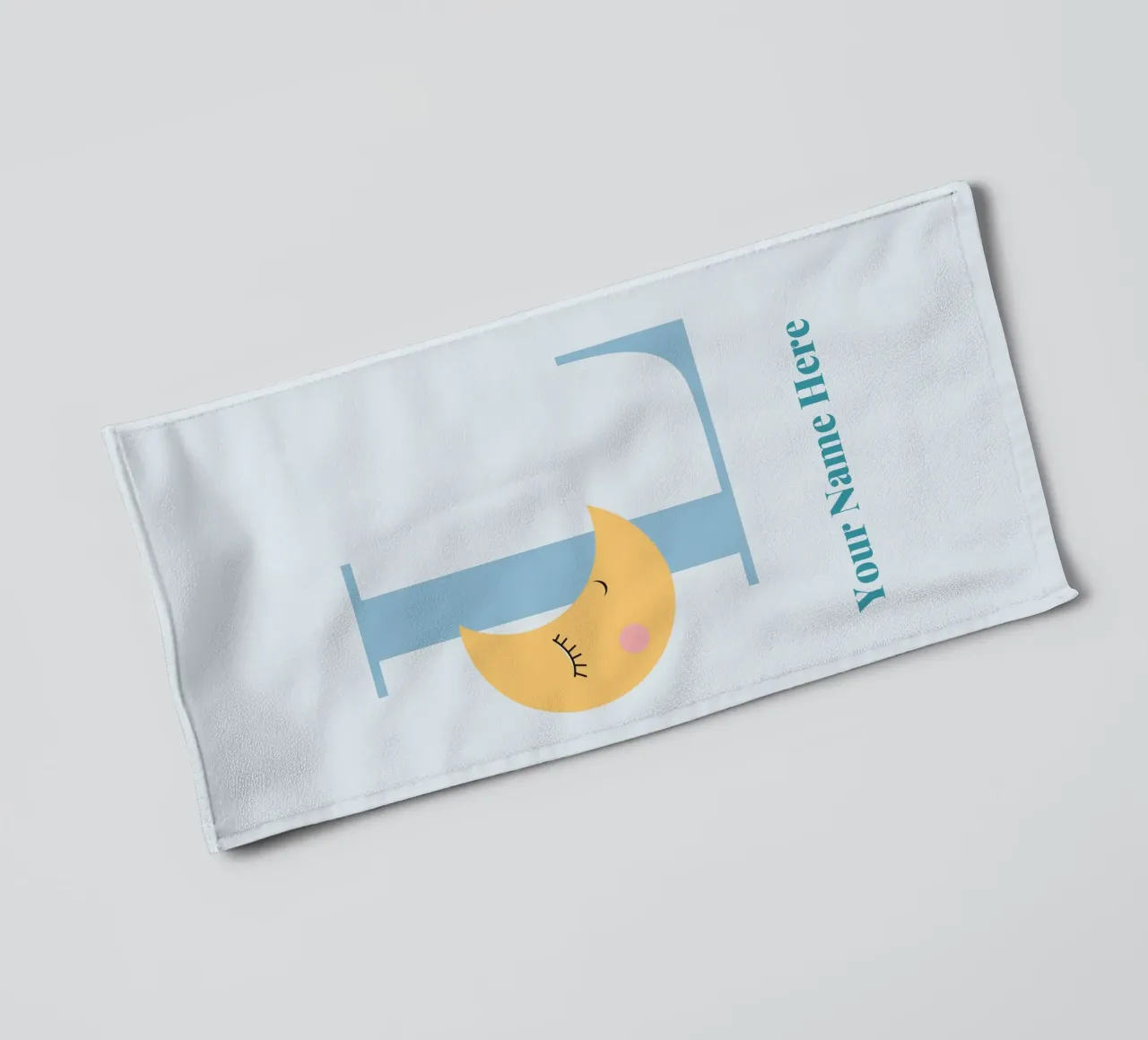 Letter L, Personalized Name Print, Personalized initial towel by The Custom Letter