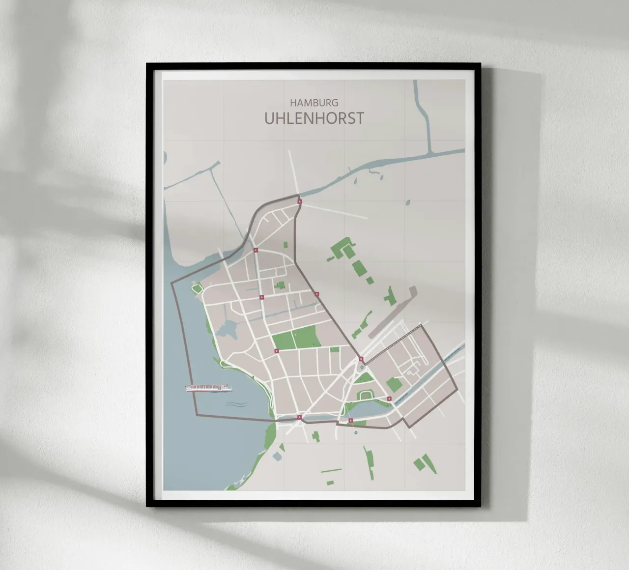 Amburgo Uhlenhorst poster con telaio in plastica da janamossmann