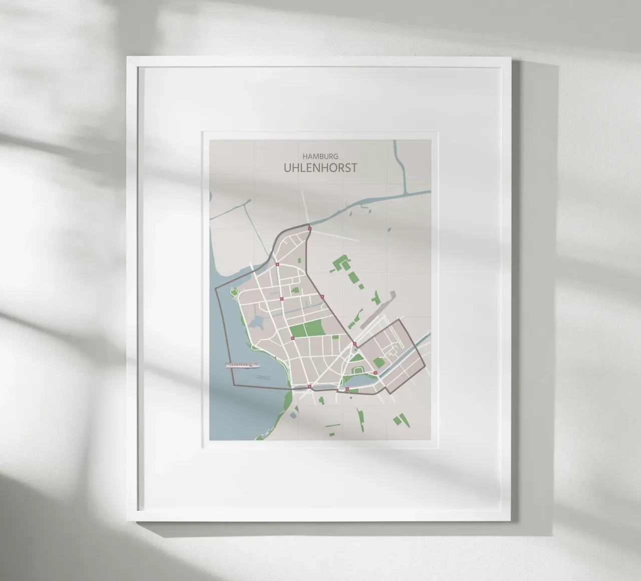 Amburgo Uhlenhorst poster con telaio in plastica da janamossmann