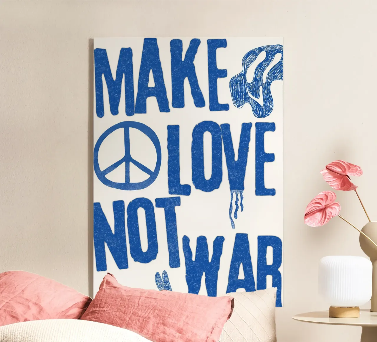 MAKE LOVE NOT WAR plexiglass da ARTEVO