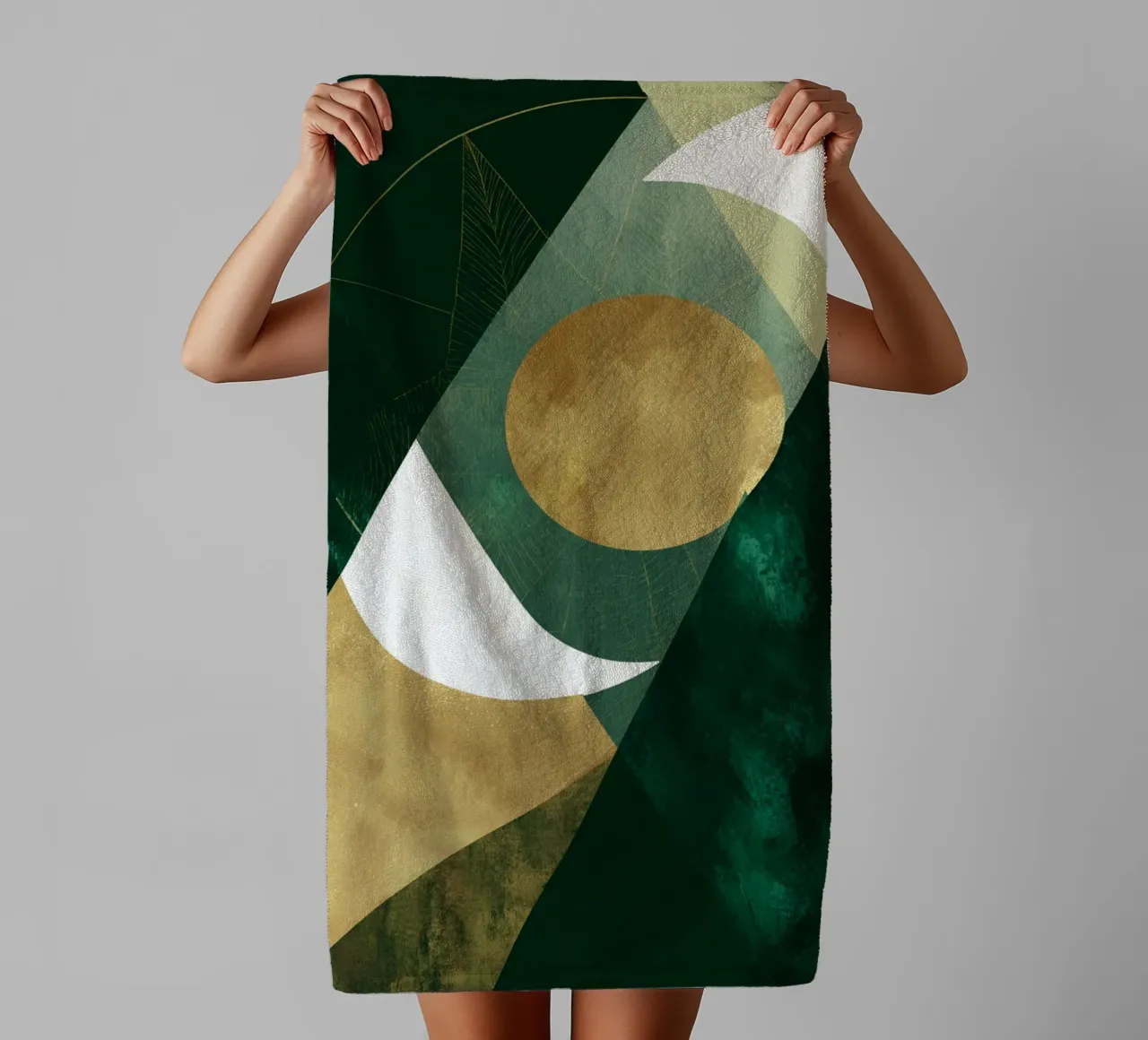 Golden Eclipse Geometry asciugamano da bagno da Colormenta